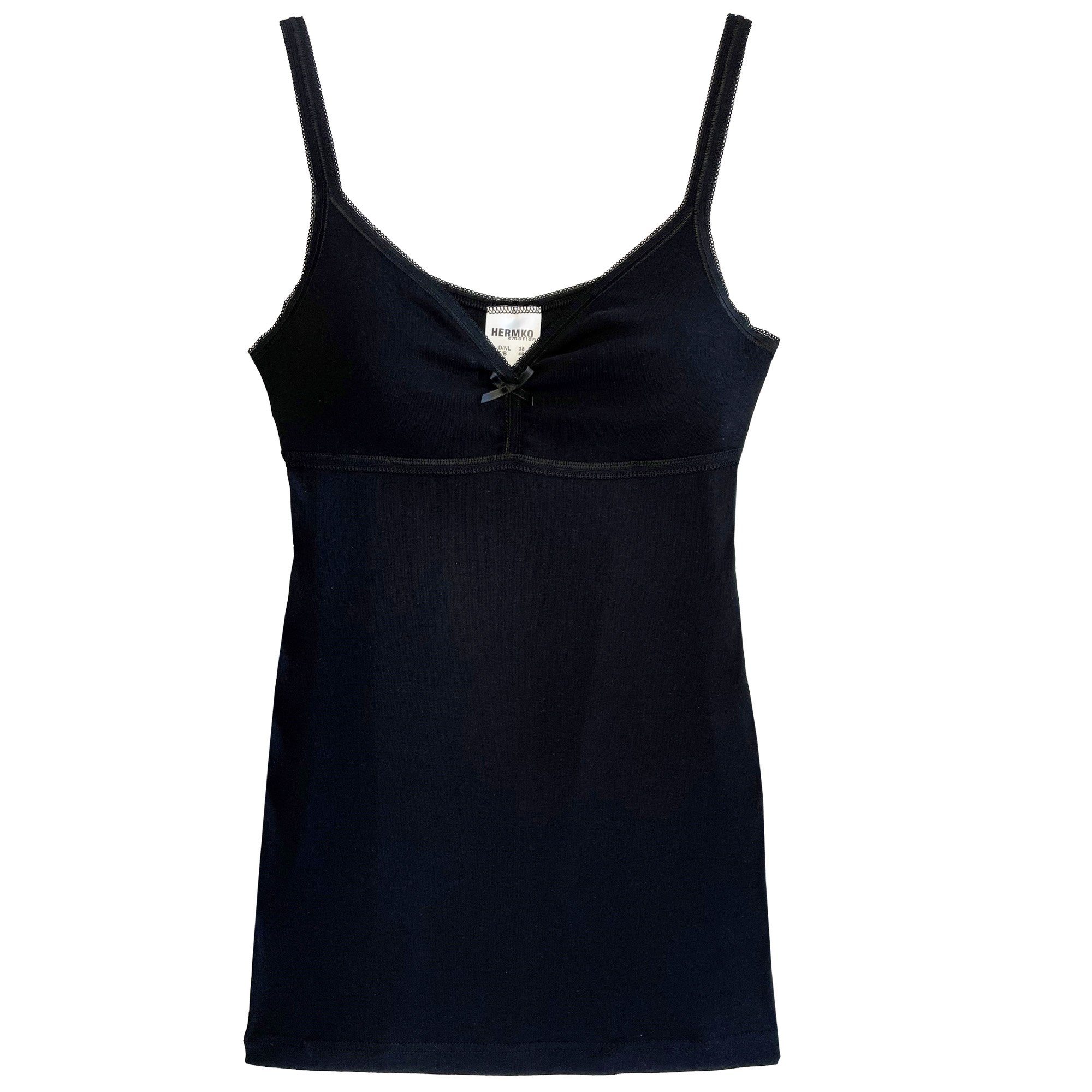 HERMKO Unterhemd 175803840 Bio-Baumwolle/Modal BH-Hemd mit schmalen Trägern günstig online kaufen