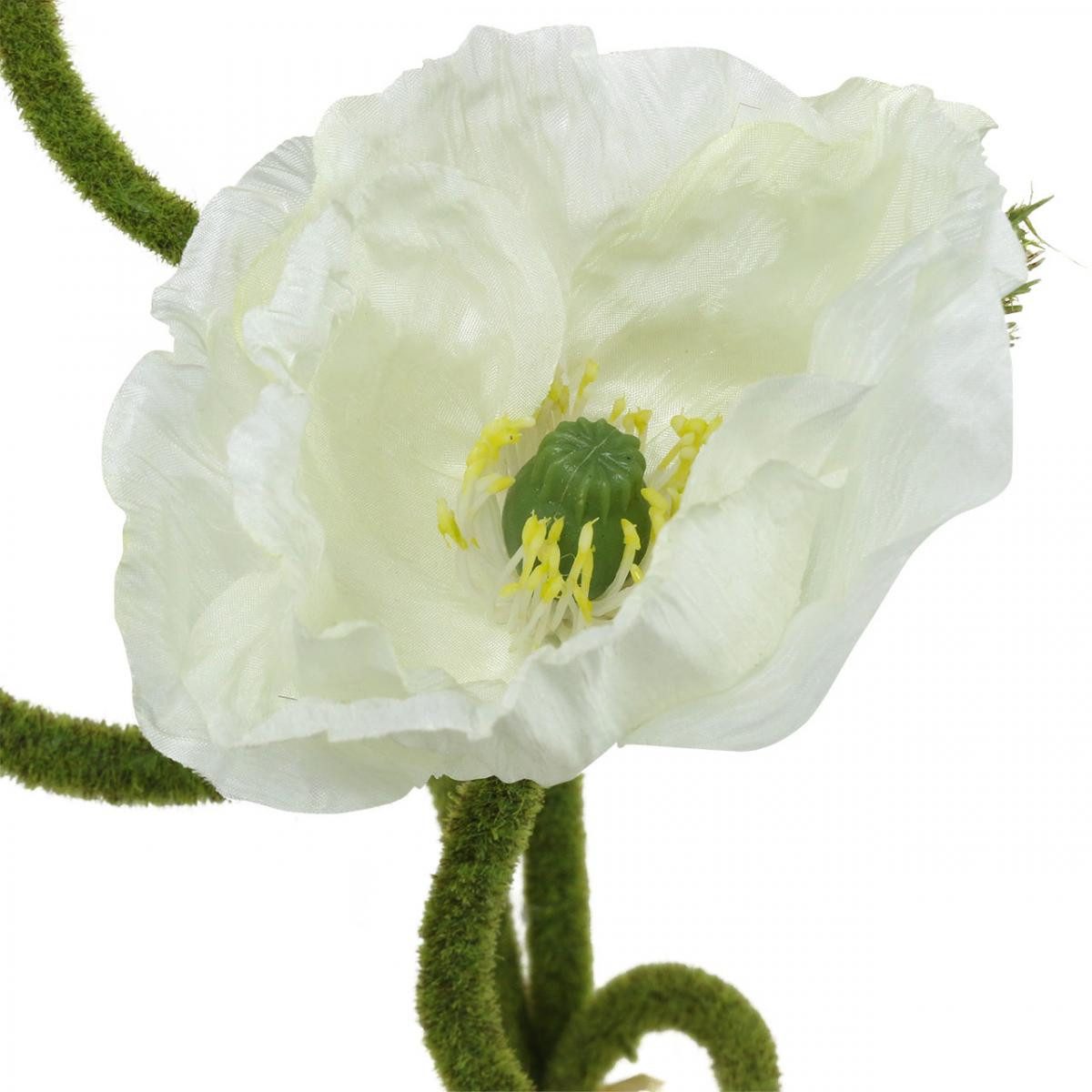 Kunstblume Kunstblume Mohnblume Weiß 3er-Set 55/60/70cm günstig online kaufen