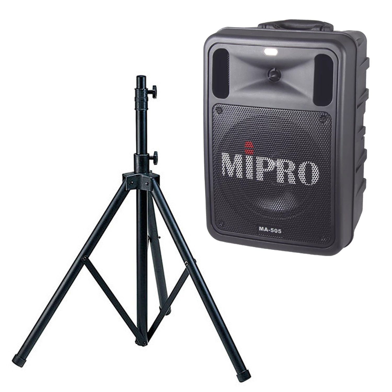 Mipro Audio MA-505R2 Mobiler W) Lautsprechersystem mit Lautsprecher (Bluetooth, 100 Stativ