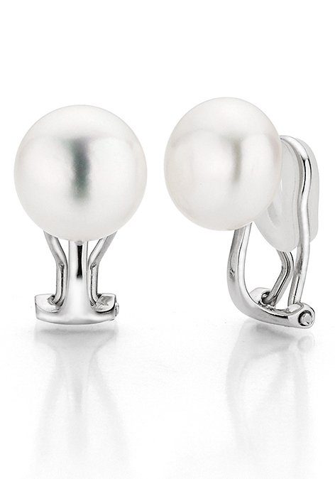 Firetti Paar Ohrclips Schmuck Geschenk Ohrschmuck ohne Ohrlöcher Perle, Made in Germany - mit Süßwasserzuchtperle