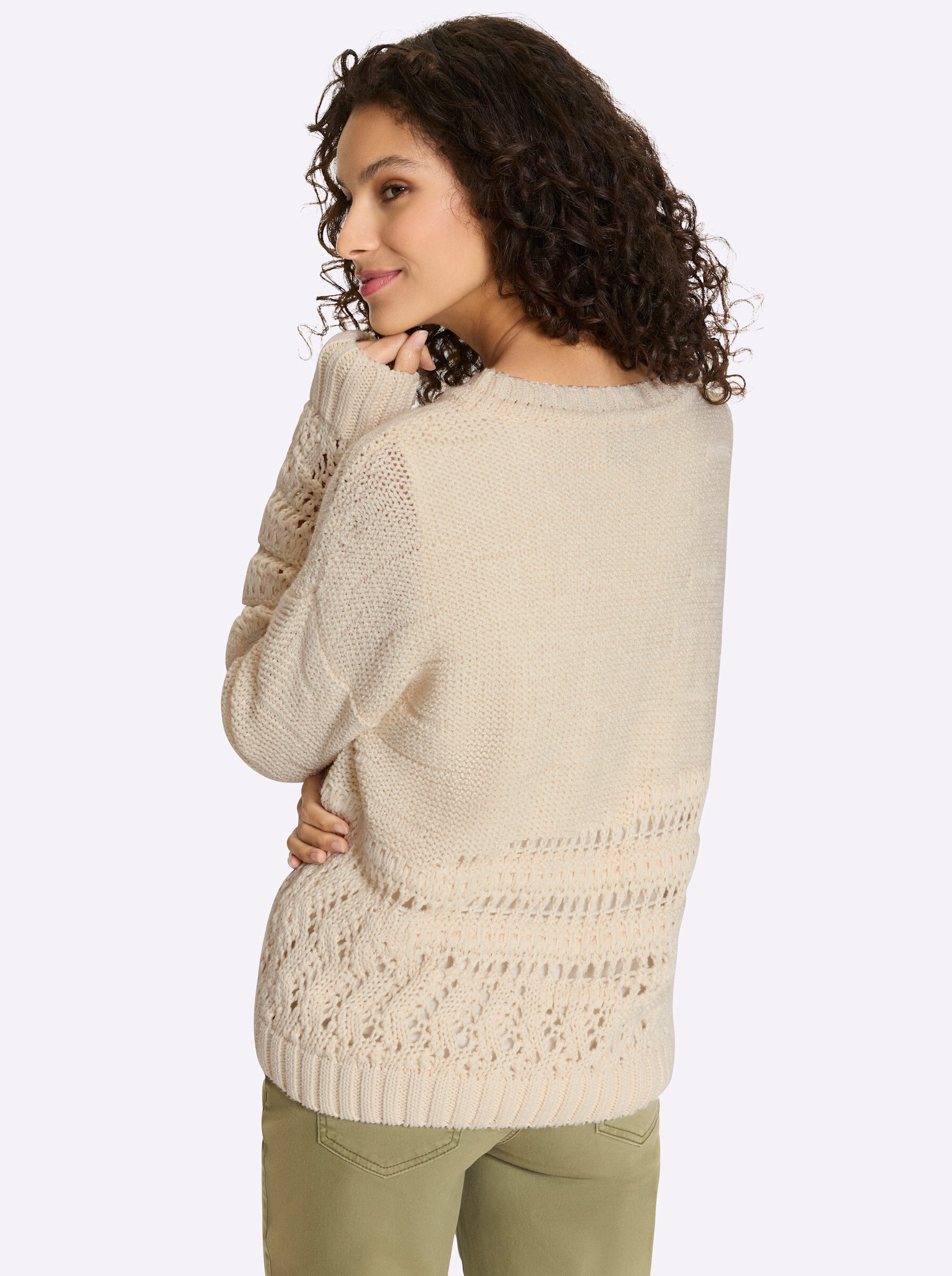 heine Strickpullover Pullover Langarm Ajour