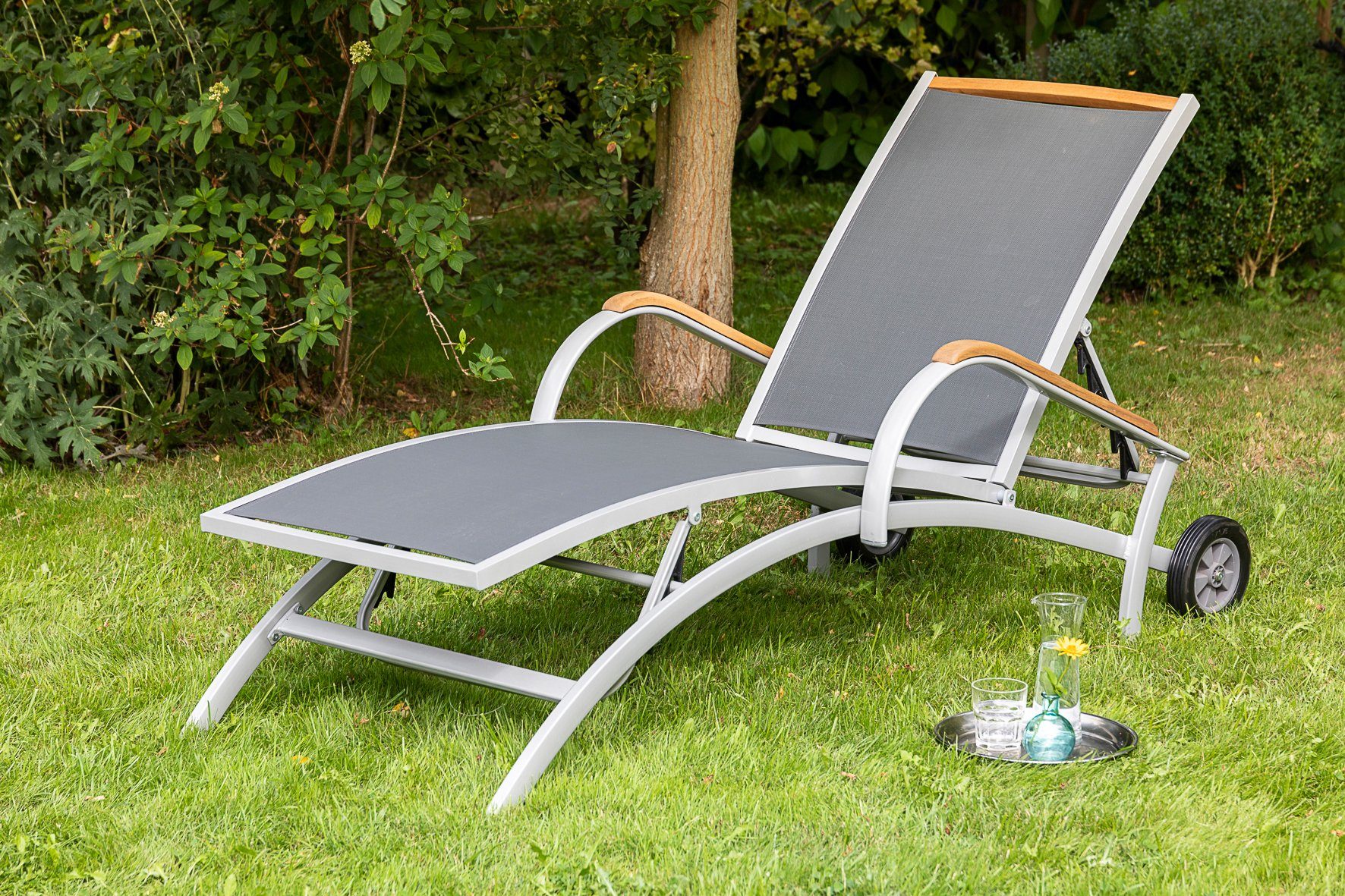 MERXX Gartenliege »Siena«, Alu/Textil/Akazie, verstellbar online kaufen