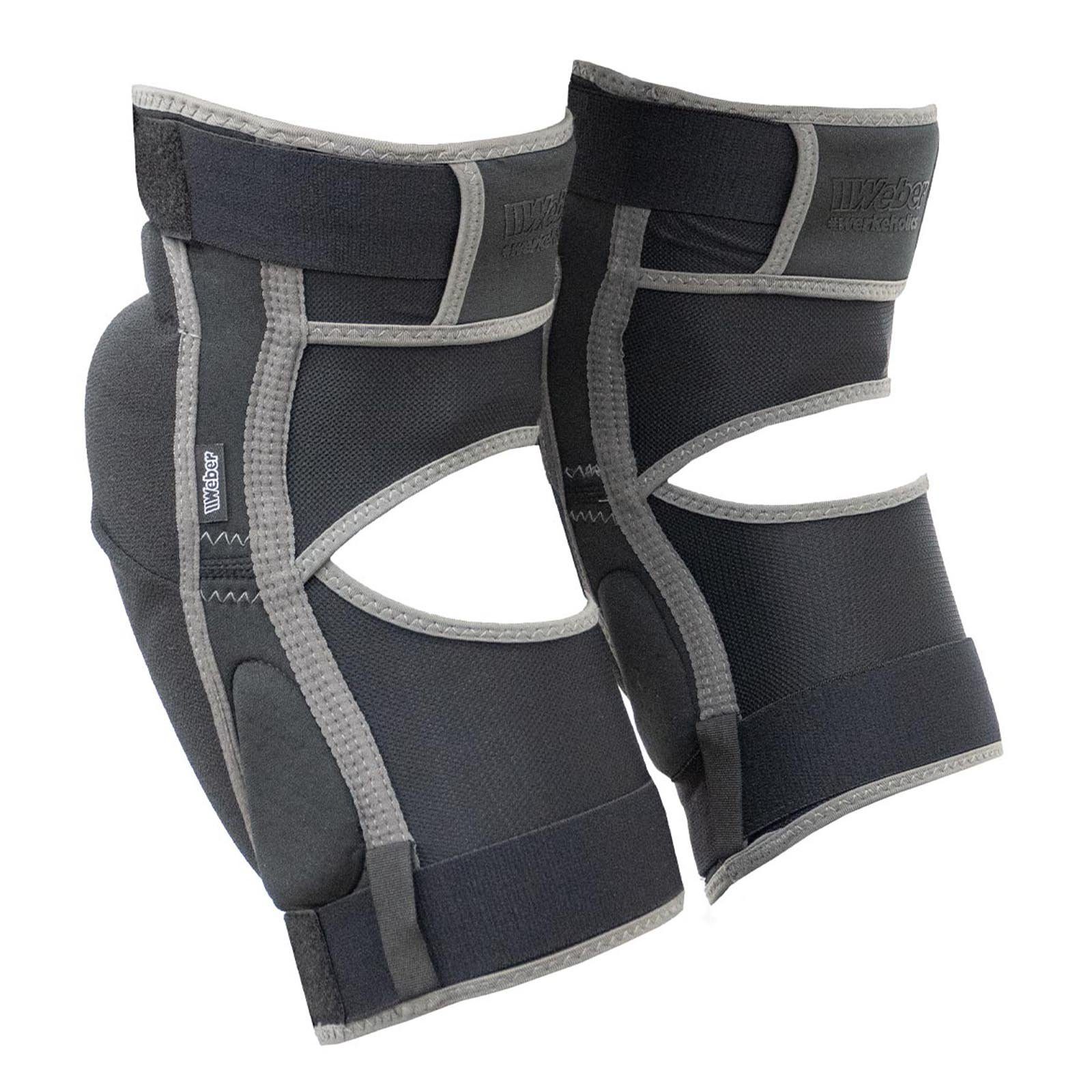 Weber GmbH Knieprotektor Weber Knieprotektor schwarz M (2-tlg., zwei Weber Knieprotektoren schwarz), flexibel, Aushärtung bei Aufprall, wiederverwendbar