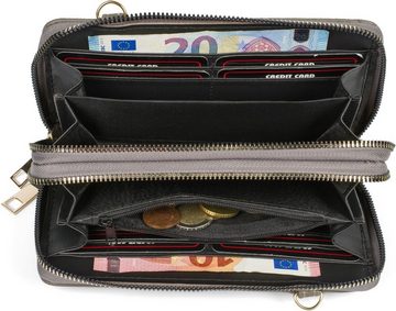 styleBREAKER Mini Bag (1-tlg), 2 in 1 Umhängetasche - Geldbörse Rauten