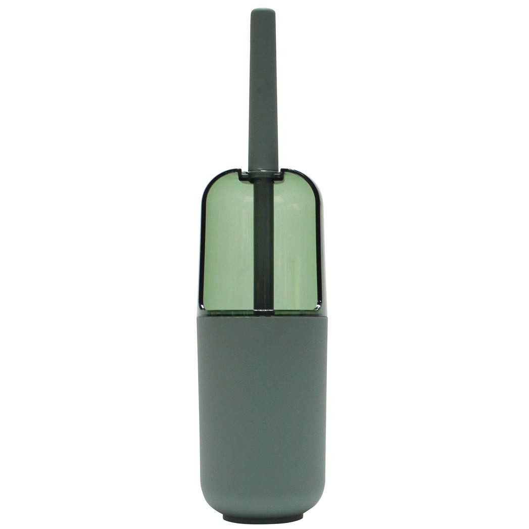 Douceur d'intérieur WC-Reinigungsbürste Toilettenbürste mit Kunststoff-Behälter, khaki, 10 x 37,5 cm
