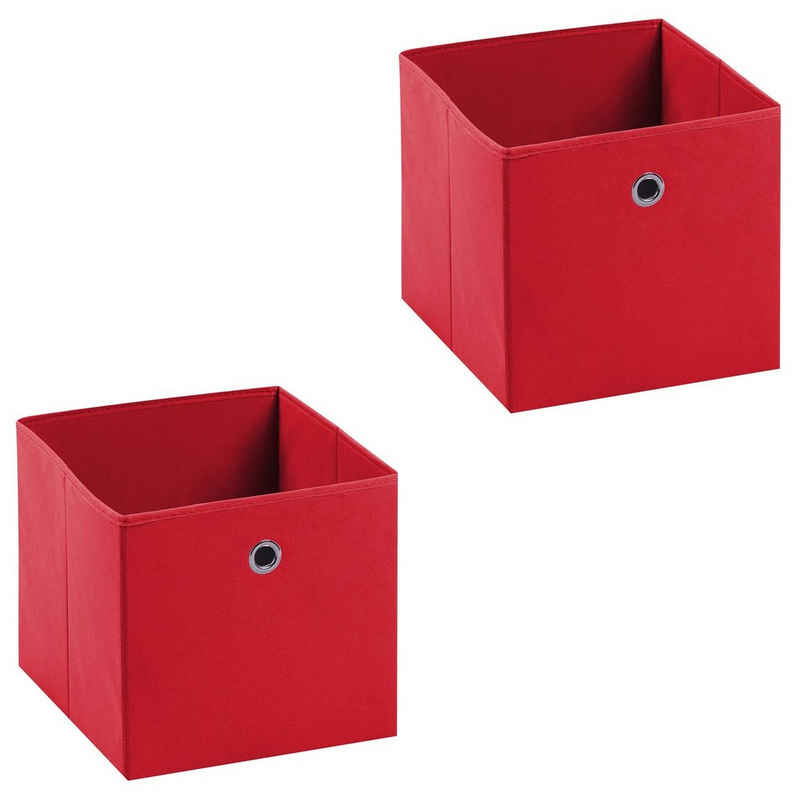 IDIMEX Aufbewahrungsbox ELA (Set), Stoffbox Faltbox Aufbewahrungsbox Einschubkorb Regalbox faltbar 2er Pa