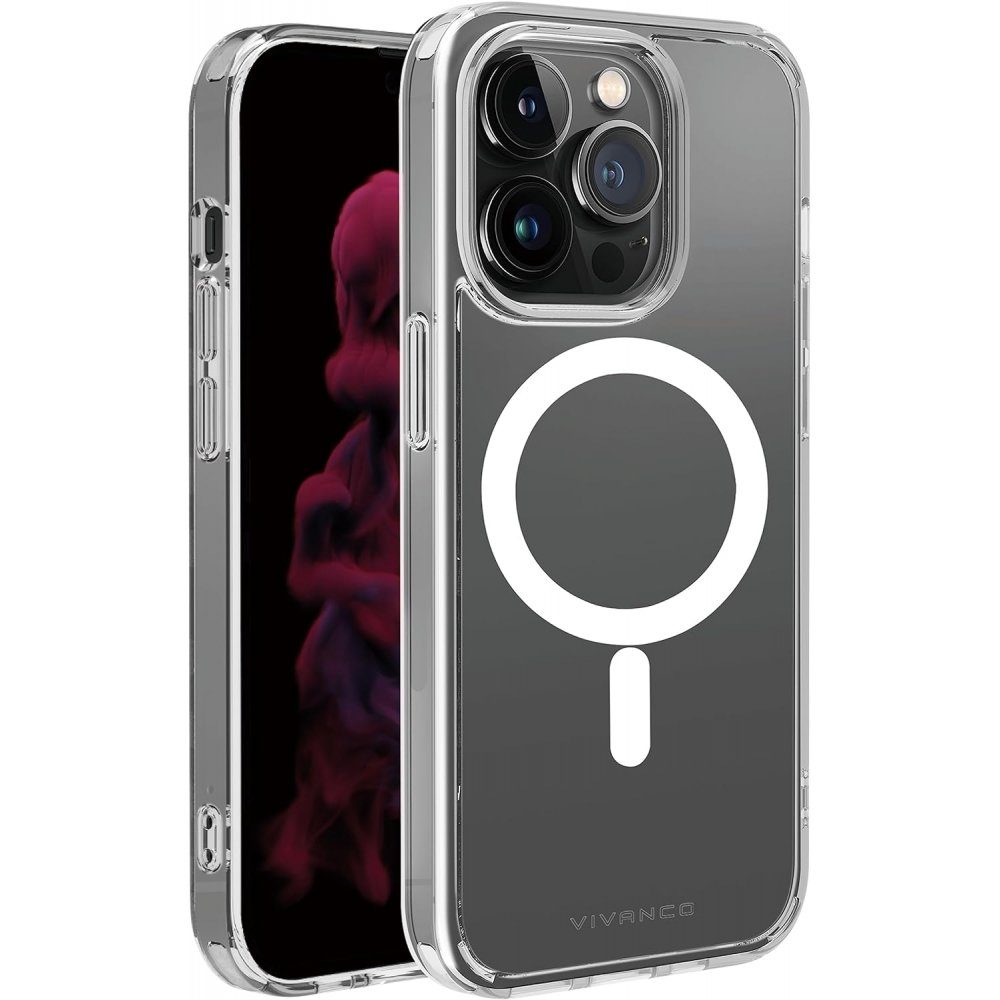 Vivanco Handyhülle Mag Steady Cover Apple iPhone 14 Pro - Schutzhülle - transparent