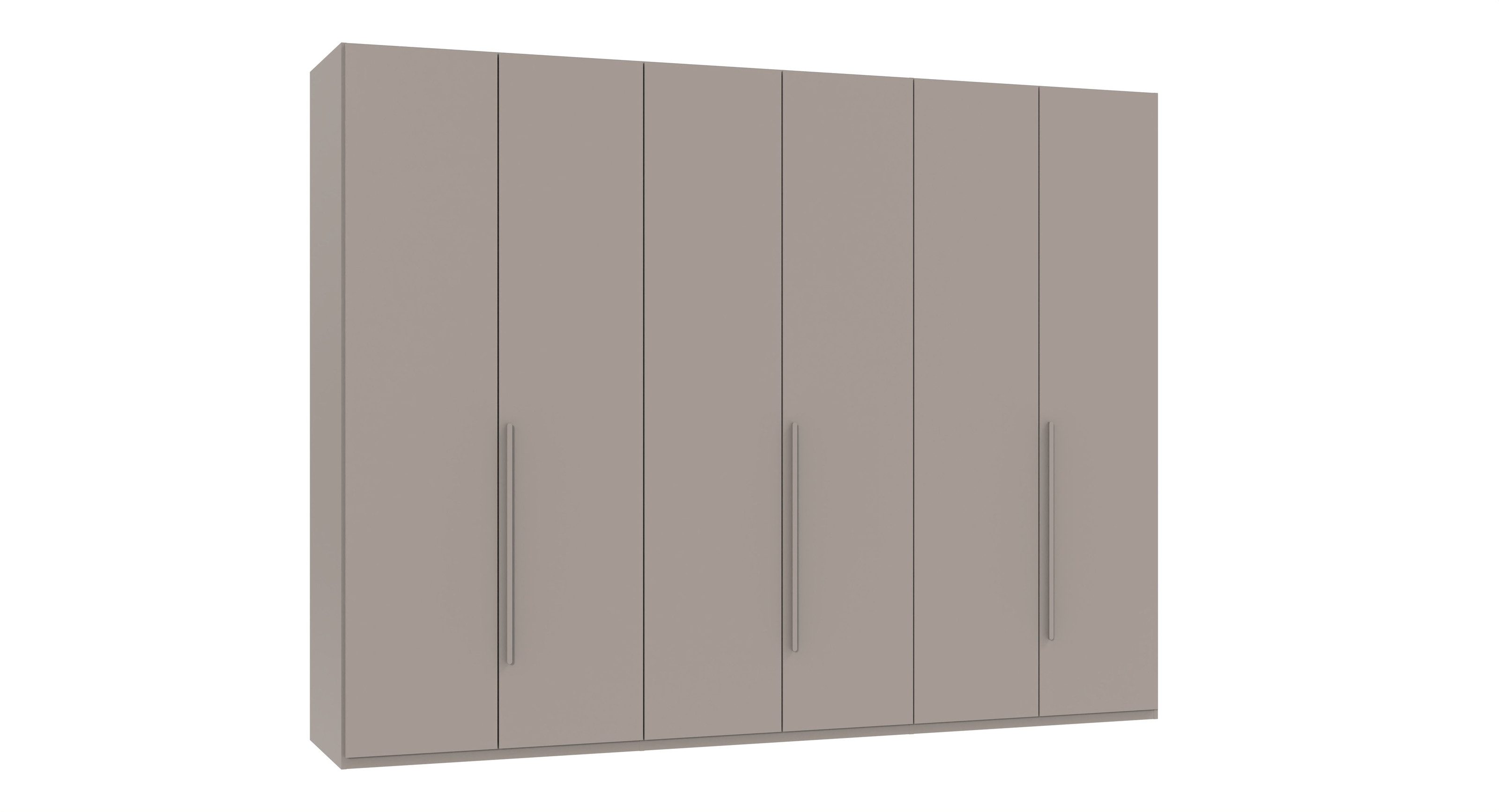 freiraum Drehtürenschrank LONDON inkl. Inneneinteilung, SAHARAGRAU - 270x208x58cm (BxHxT)