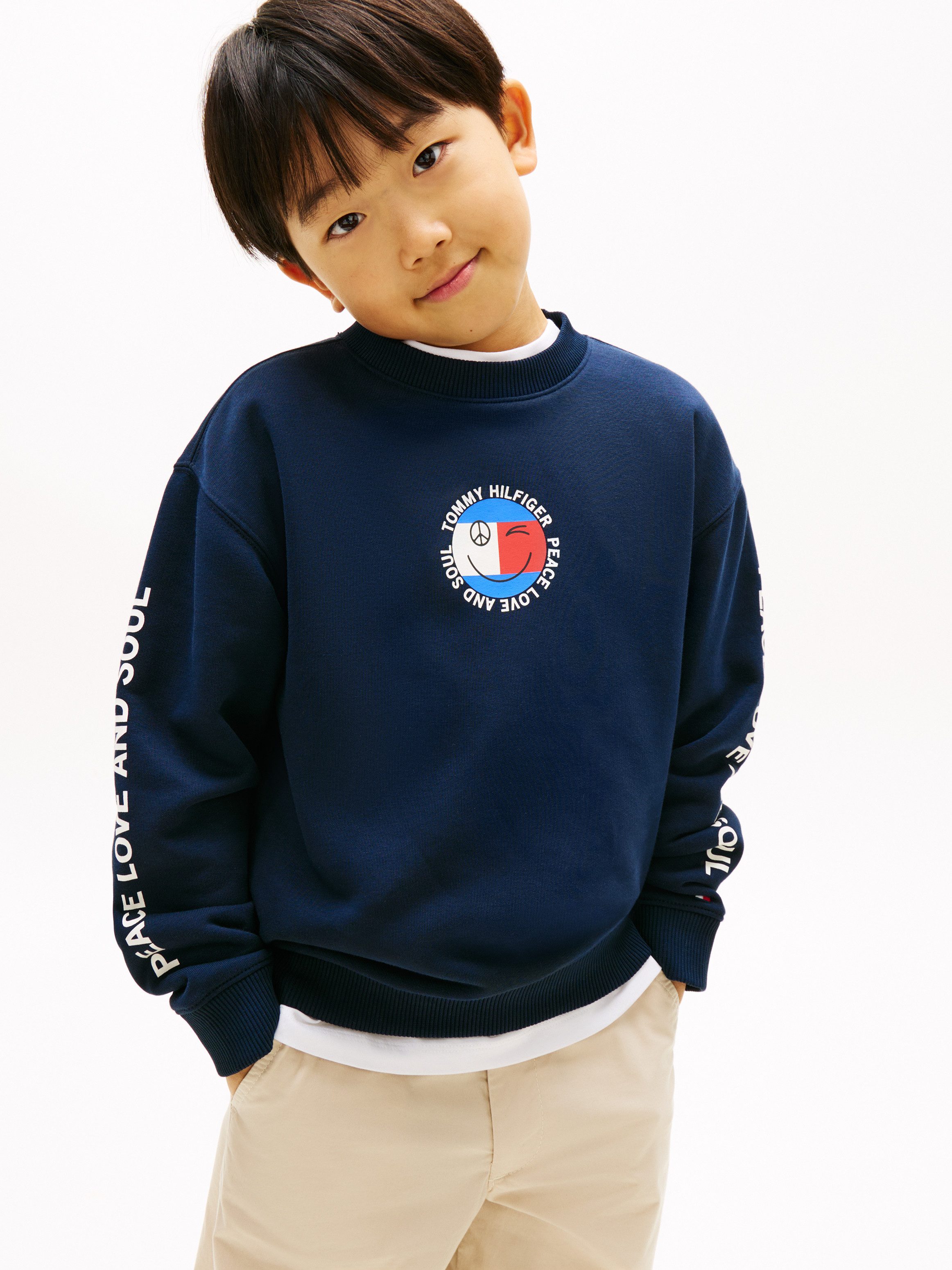 Tommy Hilfiger Sweatshirt FUN FLAG GRAPHIC SWEATSHIRT Kinder bis 16 Jahre, Druck, Rundhals