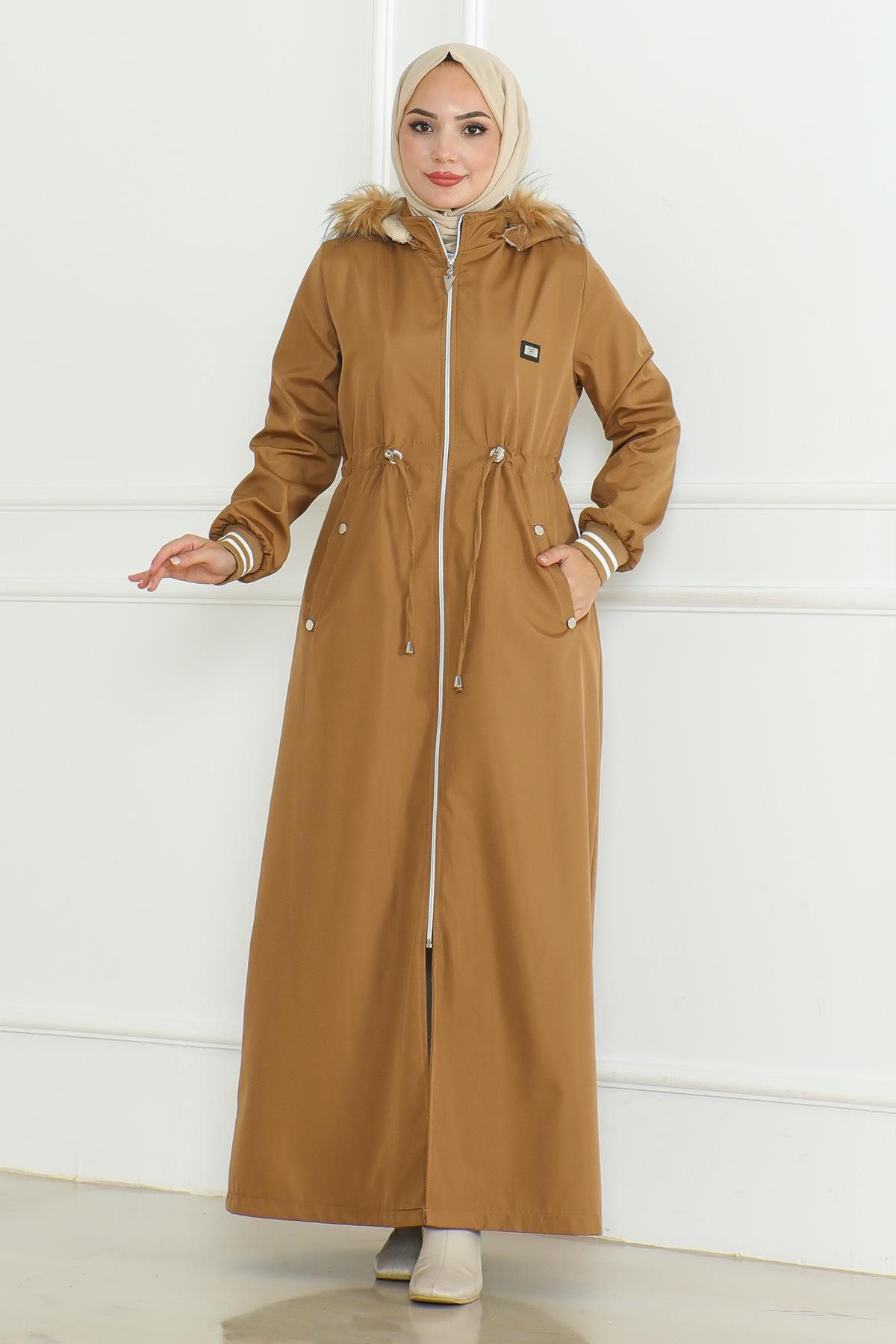 MODAMİHRAM Winterjacke Taba Gerippte Jacke mit günstig online kaufen