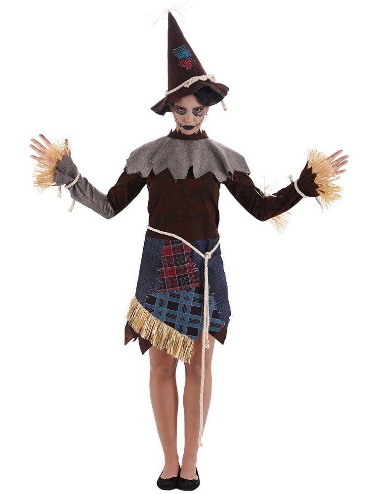 Kostüm Vogelscheuche Kostüm 'Miss Scarecrow' für Damen -