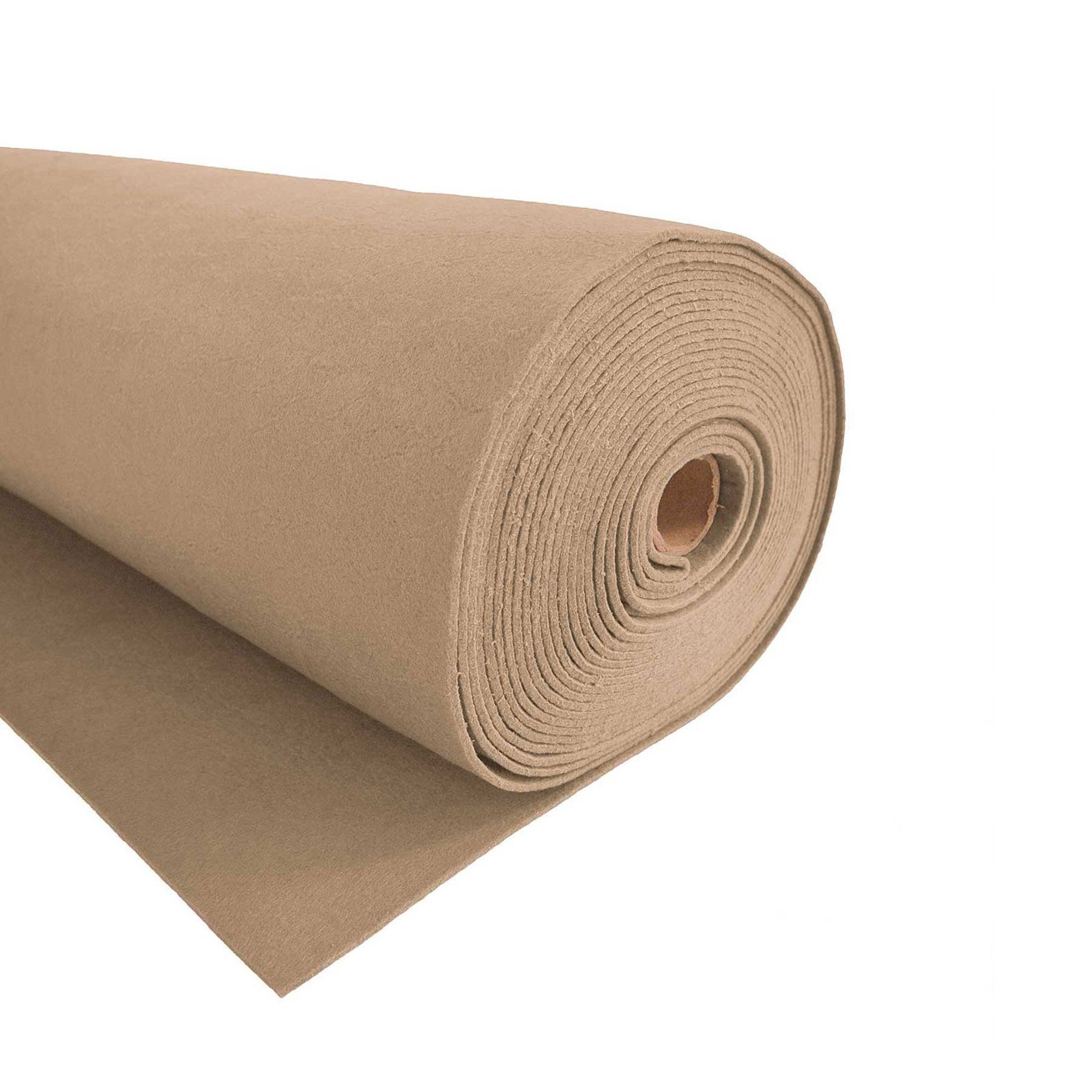 maDDma Stoff Bastelfilz Meterware Filz 100x90cmx3mm Dekofilz Filzstoff, hellbeige