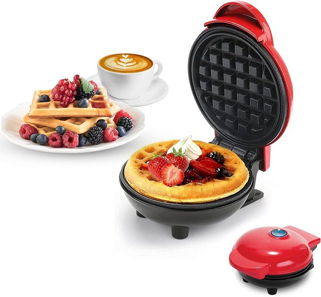 Haiaveng Waffeleisen Mini Waffeleisen, Waffeleisen Klein für klassische Waffeln, Waffeleisen für Haushalts/Küch, Kindergeburtstage/Familienfeiern 350W