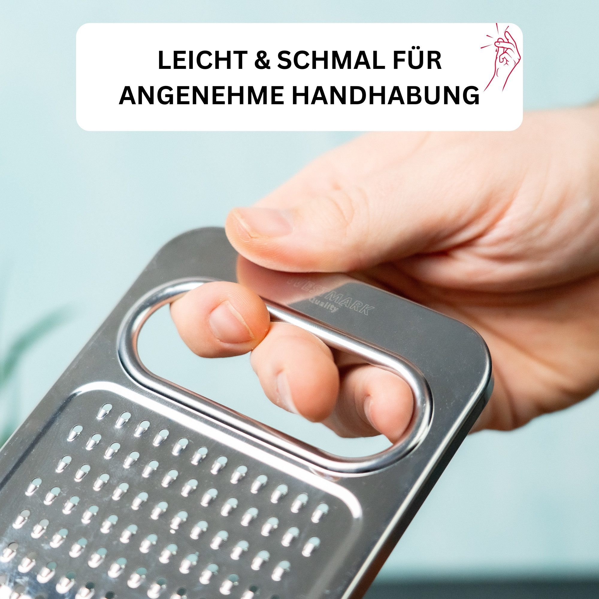 WESTMARK Multireibe 3 in 1, Rostfreier Edelstahl, Steel, Silber, Universalreibe, Edelstahl