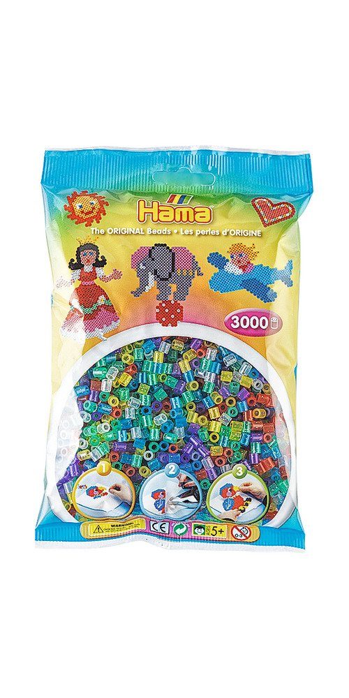 Hama Perlen Bügelperlen Glitter, 3000 Stück