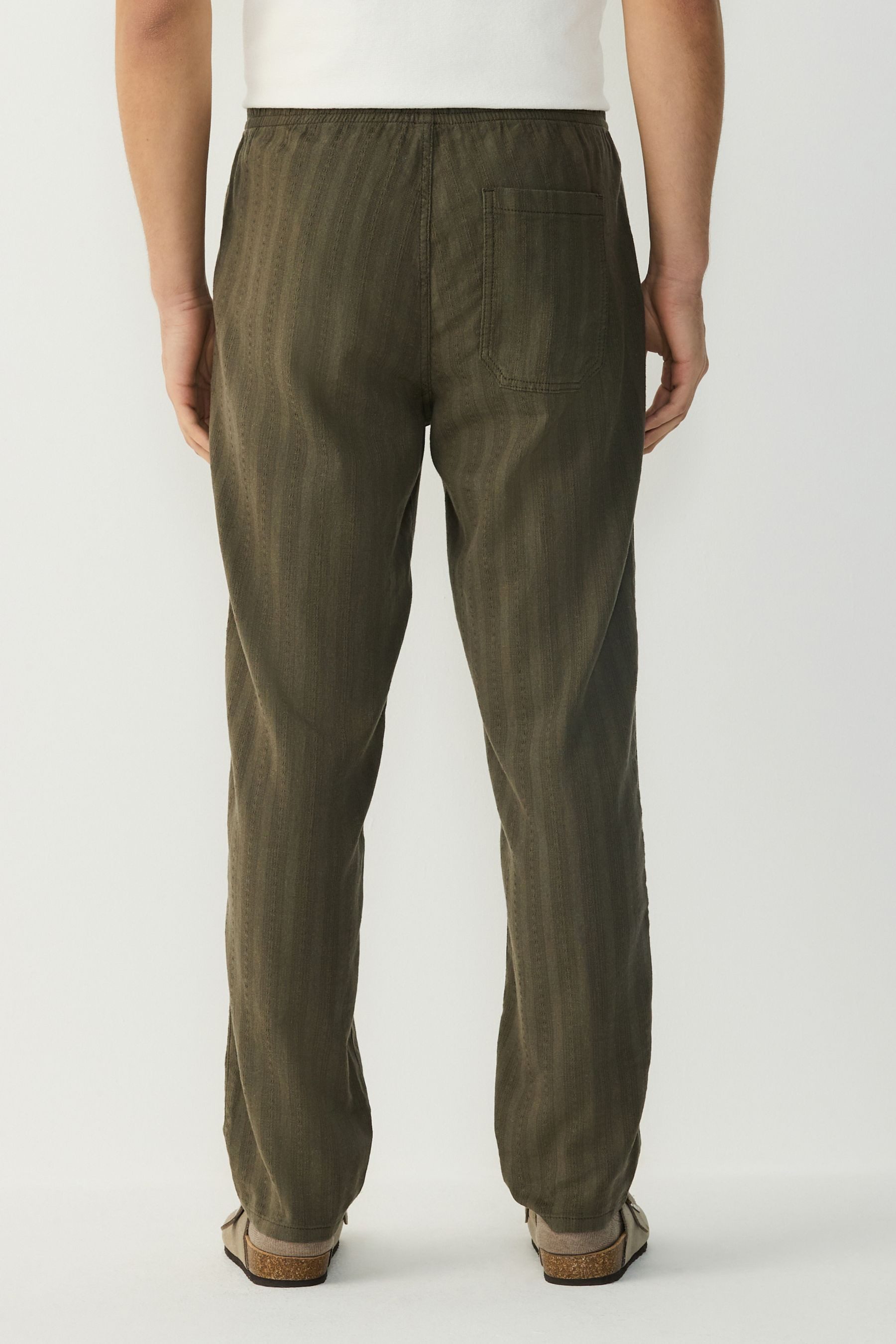 Next Leinenhose Gestreifte Hose aus Baumwolle günstig online kaufen