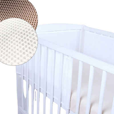Bettumrandung BabyLux Nestchen AIR Babybett Bettumrandung Umrandung Atmungsaktiv BabyLux, Weiß_1x180cm