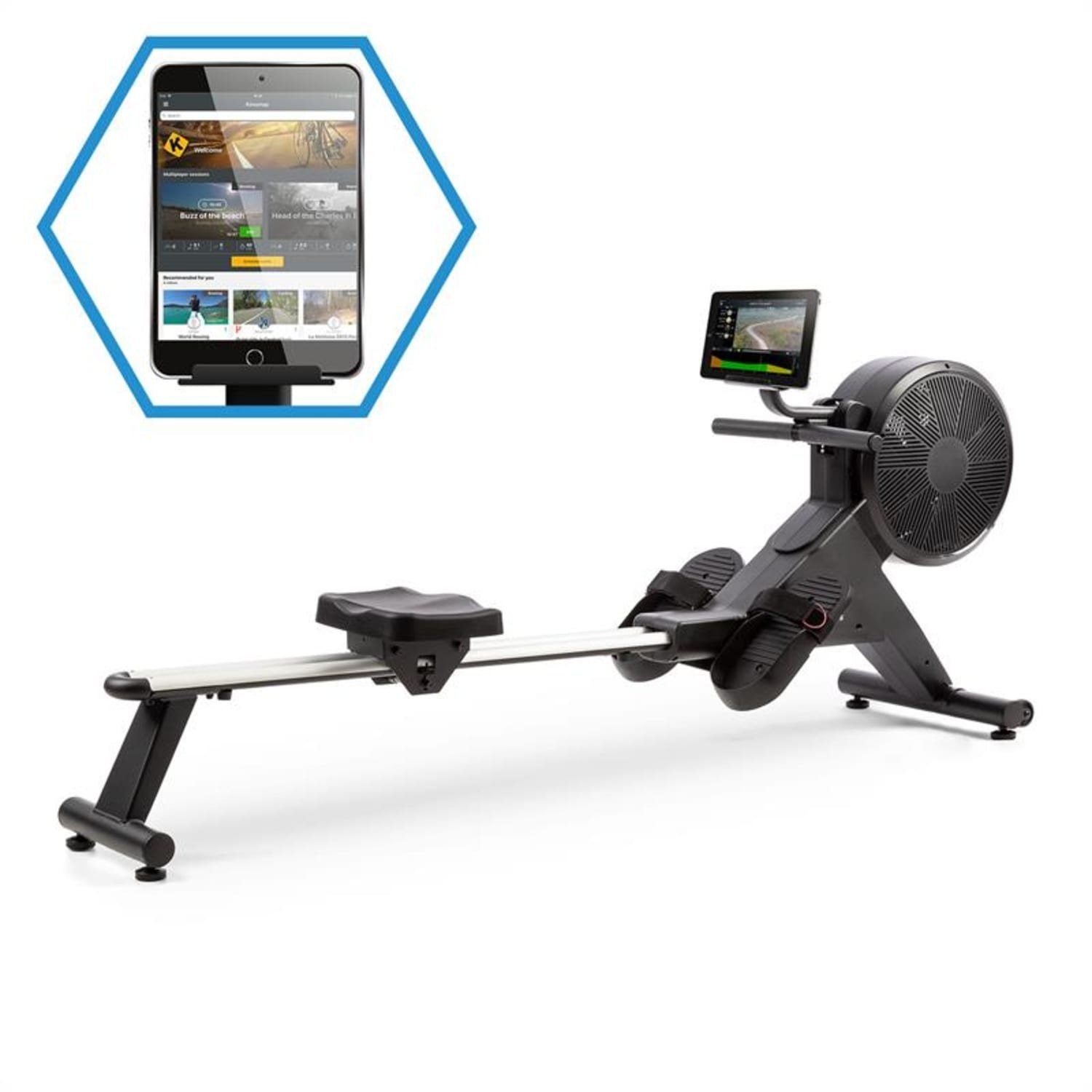 Capital Sports Rudermaschine Stream M2 (Kinomap App;Bluetooth;Trainingscomputer), Rudergerät für Zuhause Sport Rowing Machine Fitnessgerät Sportgerät