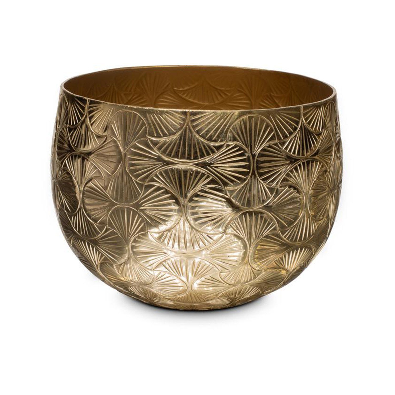 fleur ami Dekoschale Lotus - Schale, 25/19 cm, champagner, gold, aluminium