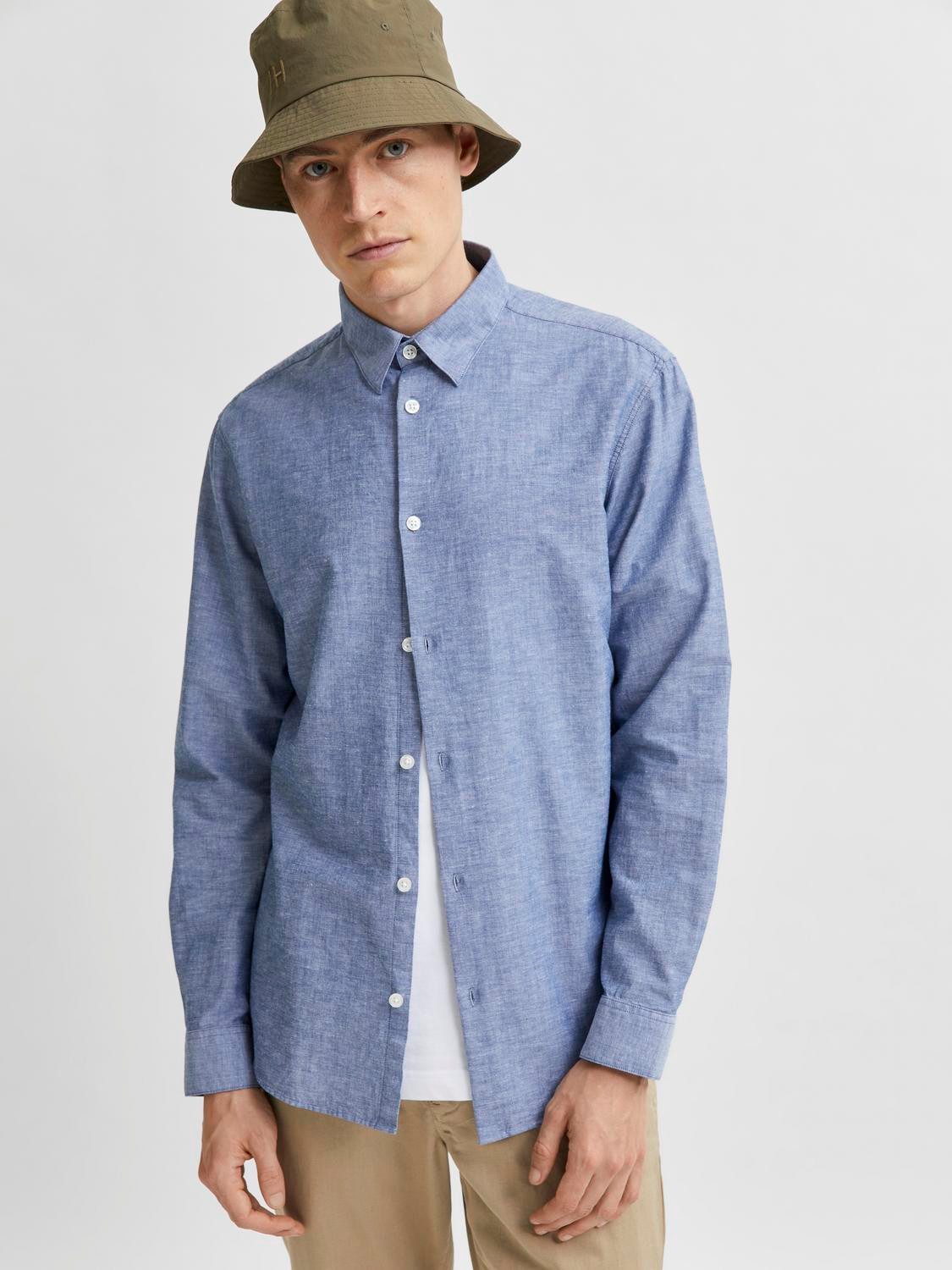 Selected Langarmhemd SLHSLIMSUN LS SHIRT CLASSIC D