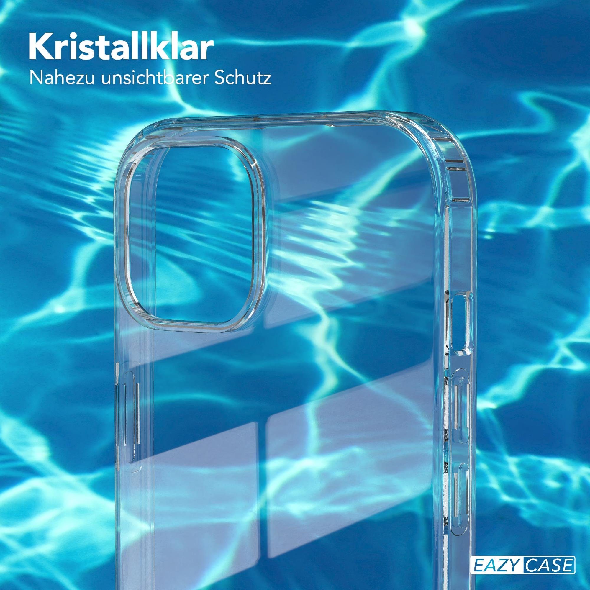 EAZY CASE Handyhülle Crystal Case für iPhone 15 / Plus / Pro / Pro Max 6,1 Zoll, Schutzhülle Kameraschutz Silikonhülle Transparent Handyhülle Slimcover