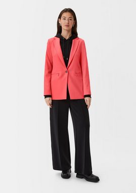 comma casual identity Blusenblazer Blazer mit Reißverschlusstaschen Logo