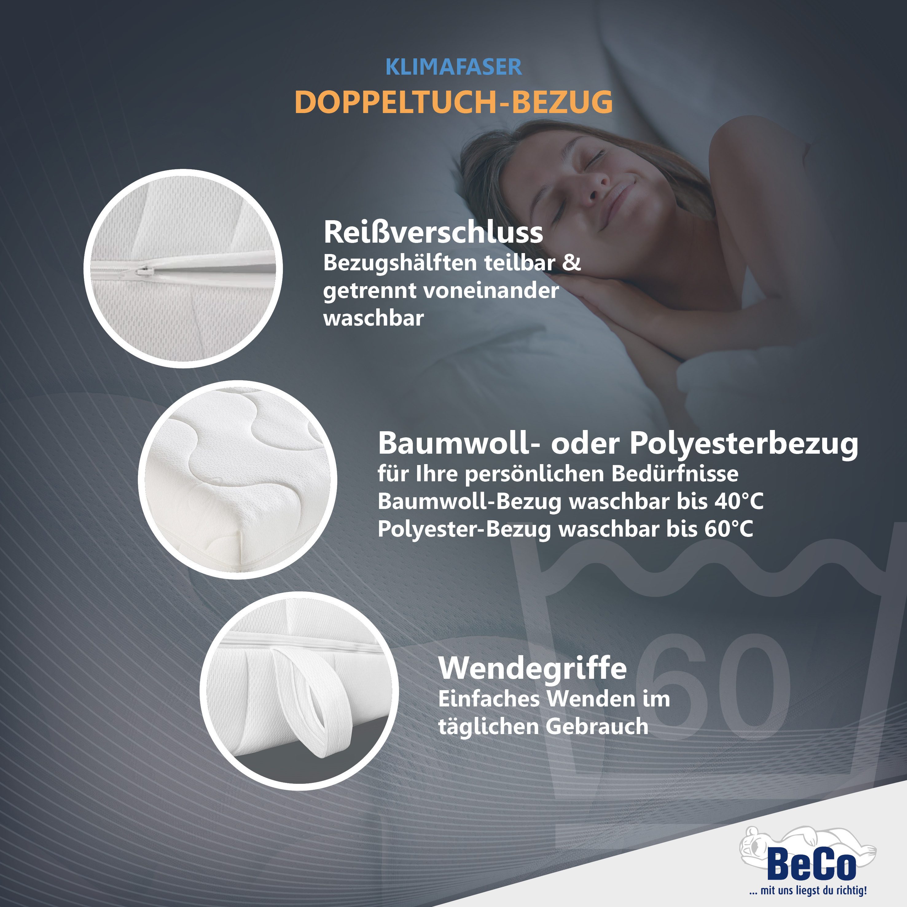 Komfortschaummatratze Double Deluxe Matratze 20, Matratze in 90x200 cm und weiteren Größen, Beco, 20 cm hoch, Matratze vom TÜV Süd getestet*, über 2.000 5-Stern – Bild 4 von 5