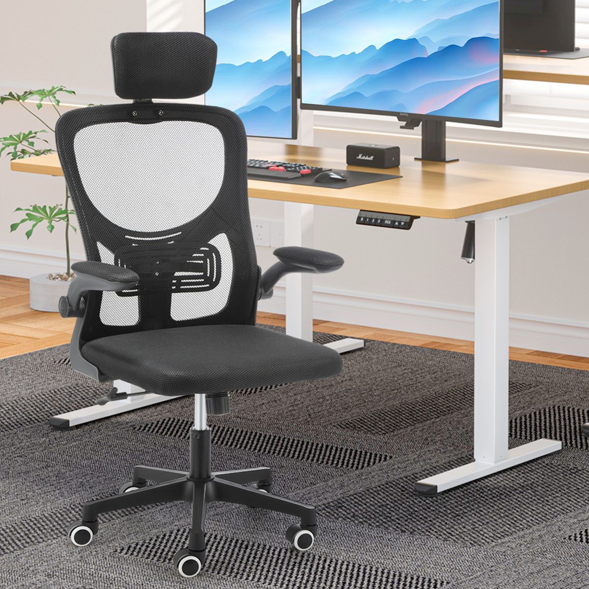 oyajia Bürostuhl Ergonomisch Schreibtischstuhl mit Verstellbarer günstig online kaufen