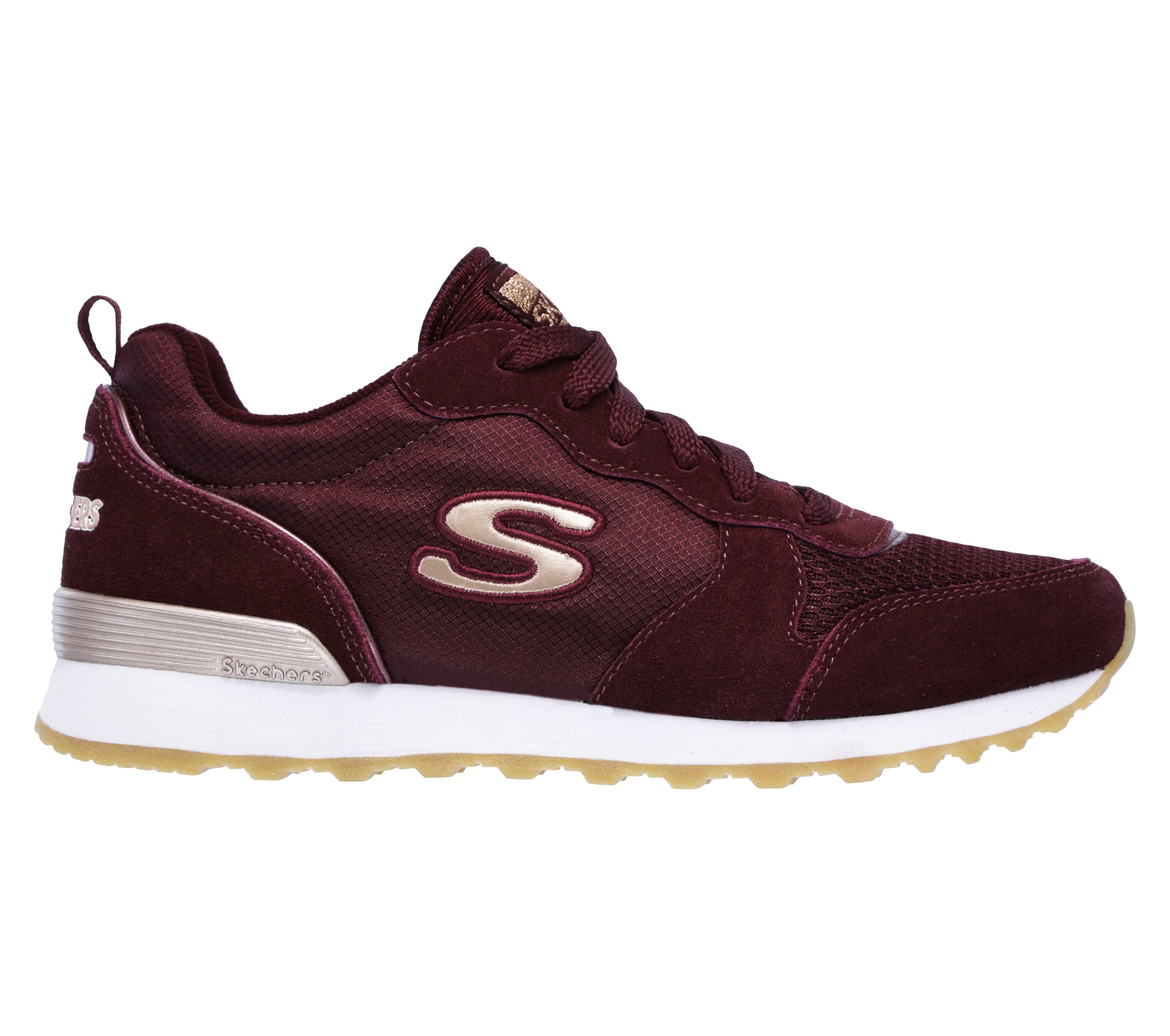 Skechers OG 85 - GOLDN GURL Sneaker Schnürschuh, Original-Retro-Jogginschuh mit Air-Cooled Memory Foam®