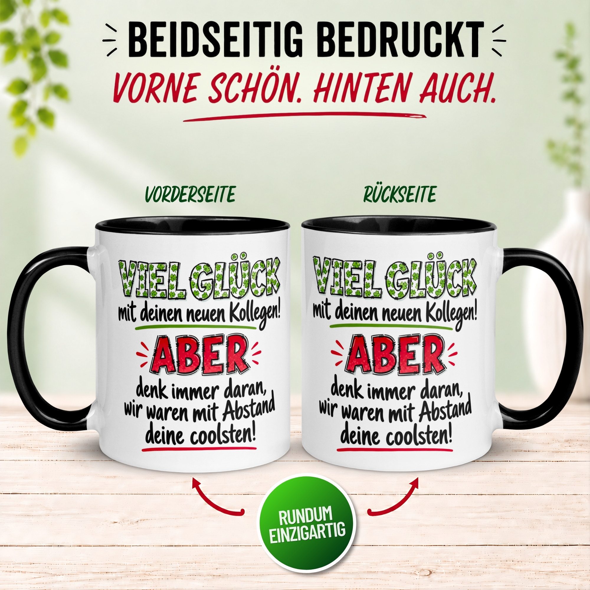 Momentals Tasse Abschiedsgeschenk Kollegen – „Wir waren mit Abstand die Coolsten“, Gratis Versand · Links-&Rechtshänder · Spülmaschinenfest – Bild 4 von 5