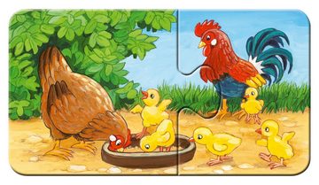 Ravensburger Puzzle Ravensburger Kinderpuzzle - 05072 Tierfamilien auf dem Bauernhof -..., 19 Puzzleteile