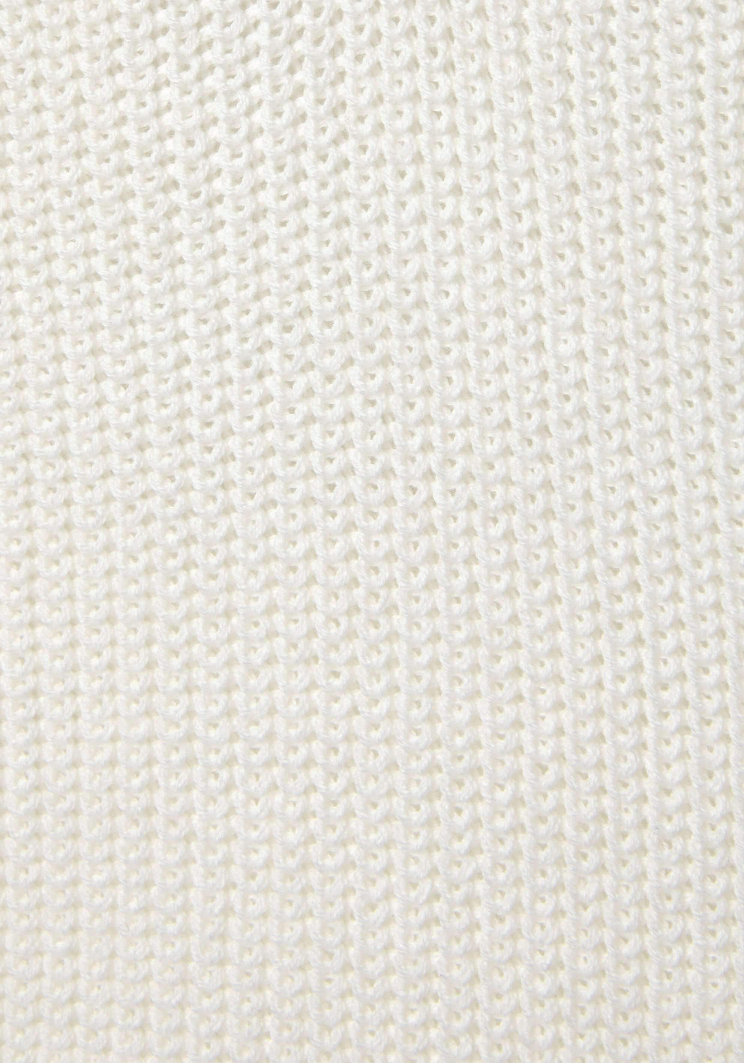 creme mit LASCANA Streifen-Details V-Ausschnitt-Pullover