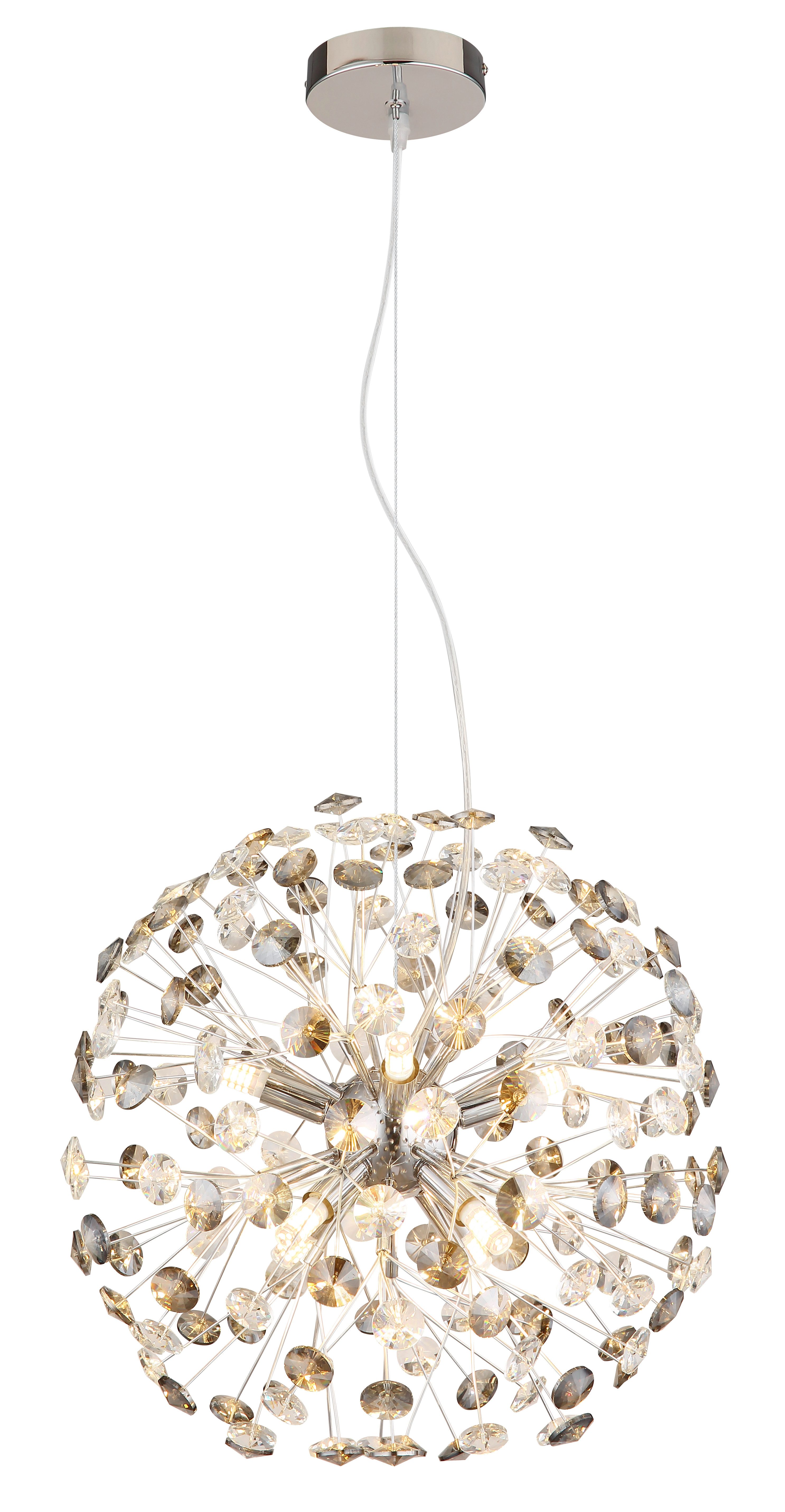 GLOBO LIGHTING Hängeleuchte KATRINA, LED fest integriert, Warmweiß, Luster Hängelampe Esszimmer Esstisch-Lampe elegant