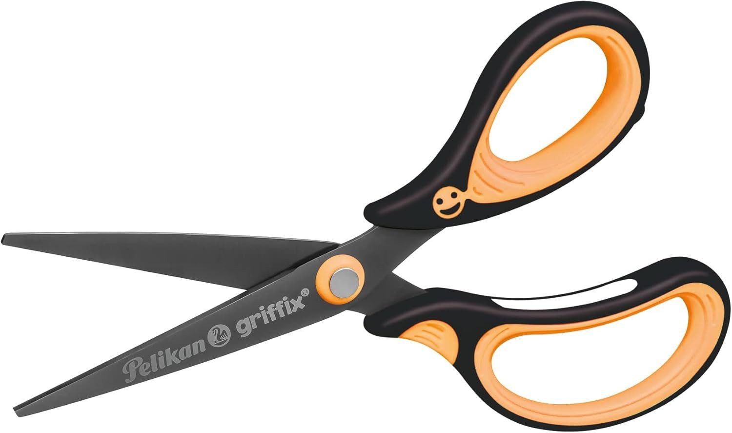 Pelikan Spiel Pelikan Schulschere griffix spitz Rechtshänder 15 cm neon black