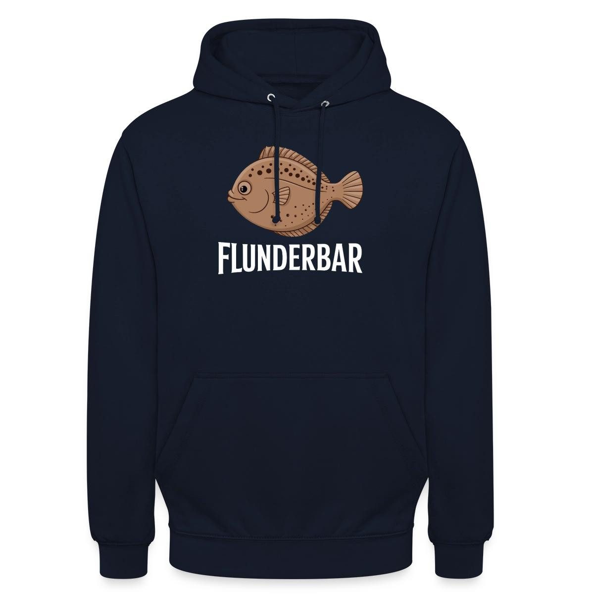 Hoodie Flunderbar, Angelhumor Unisex Hoodie
