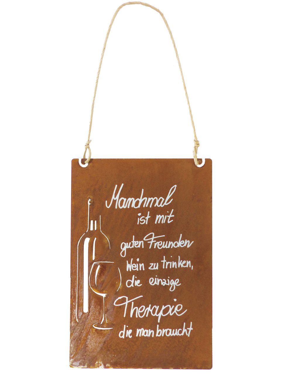 BADEKO Dekohänger Badeko Dekotafel Gute Freunde 35 cm rostbraun