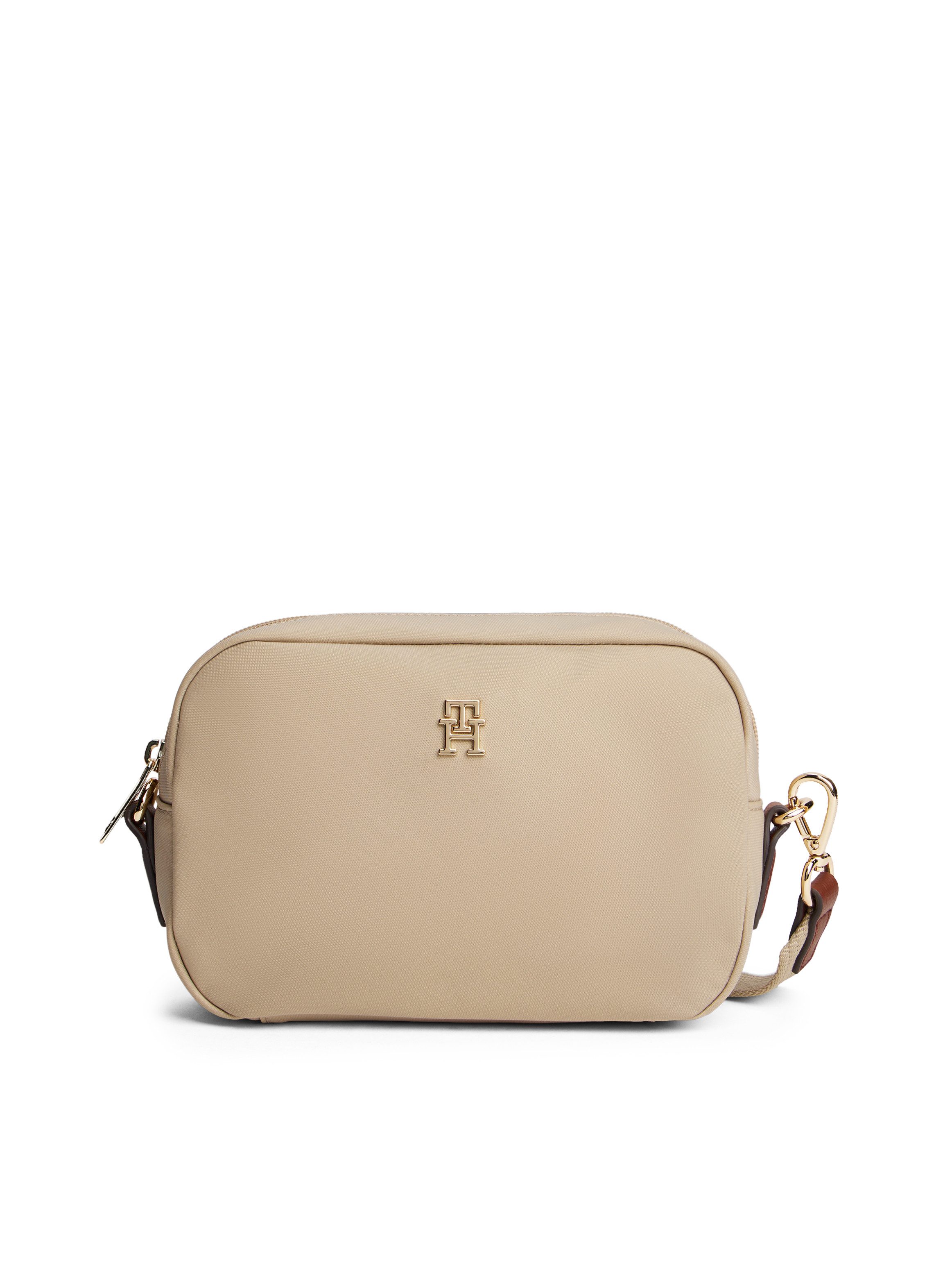 Tommy Hilfiger Mini Bag POPETTE CAMERA BAG, Damen Umhängetasche, Schultertasche mit TH-Schmuckelement