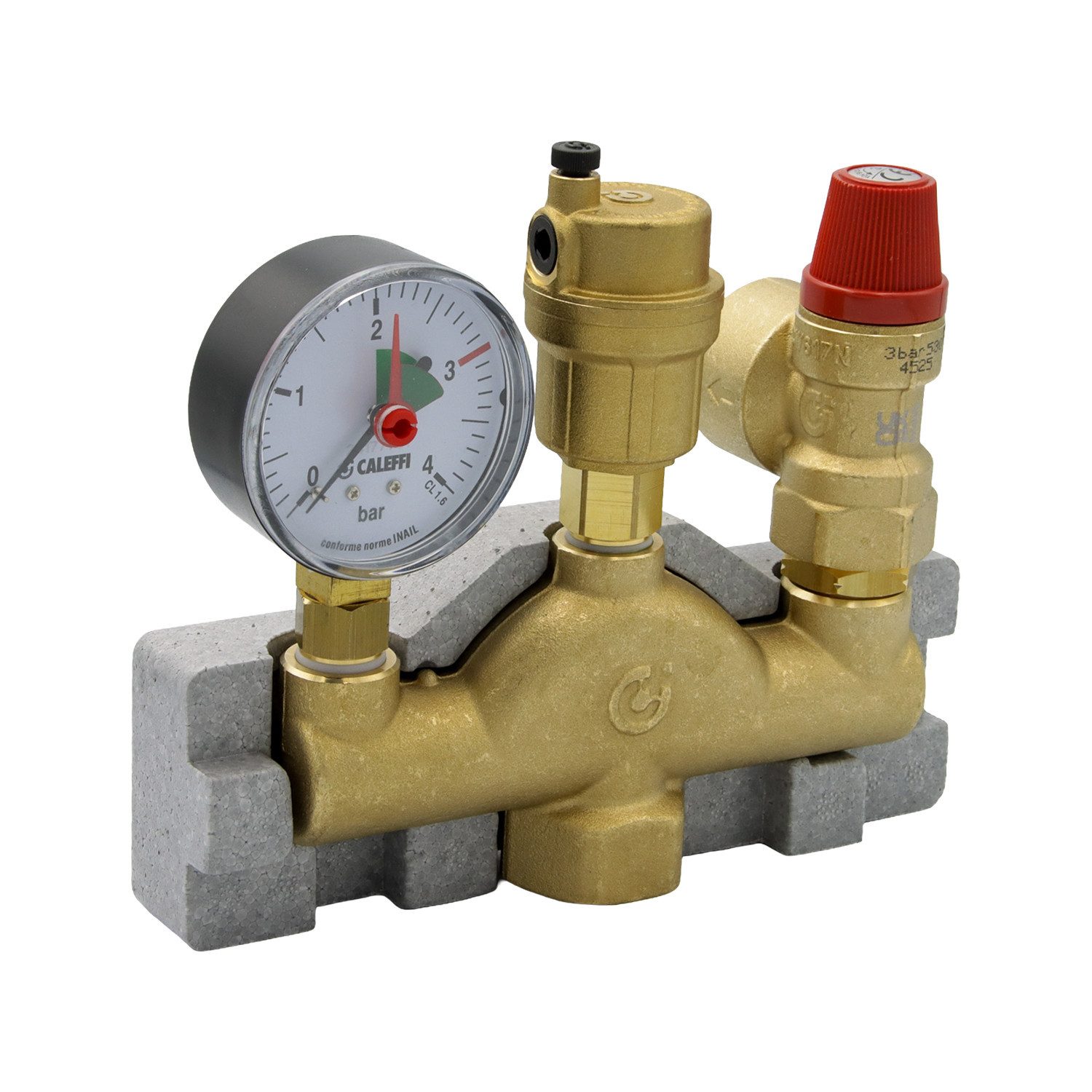 Caleffi Wasser-Druckminderer Kesselsicherheitsgruppe 100kW Sicherheitsgruppe Anschlussgruppe
