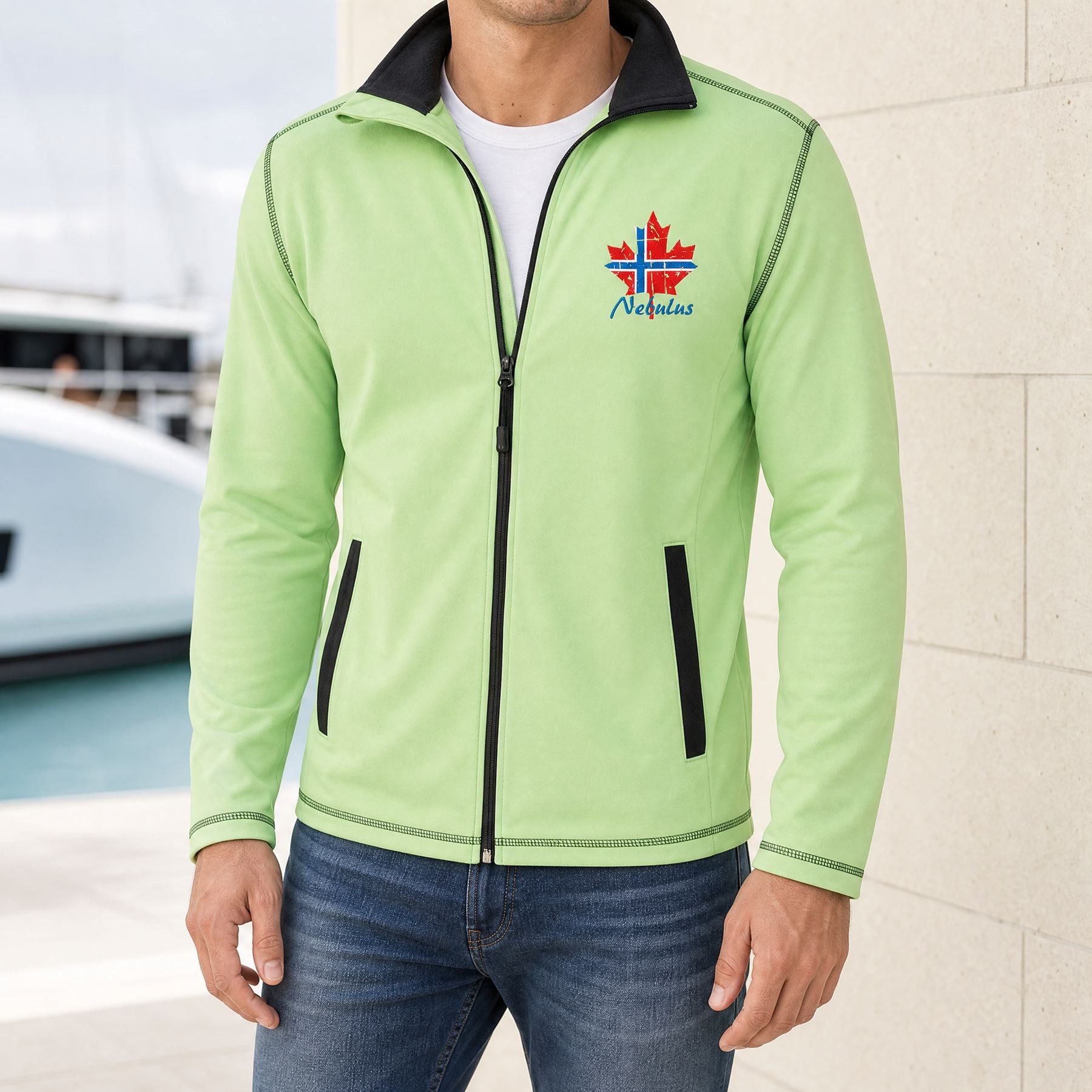 Nebulus Softshelljacke EVENT, P5568 - Herren, lime-schwarz, M