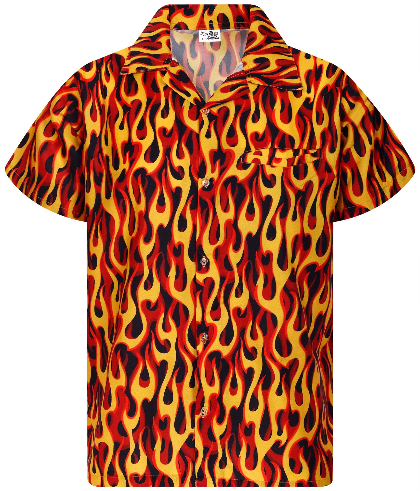 King Kameha Hawaiihemd Flames Allover Funky günstig online kaufen