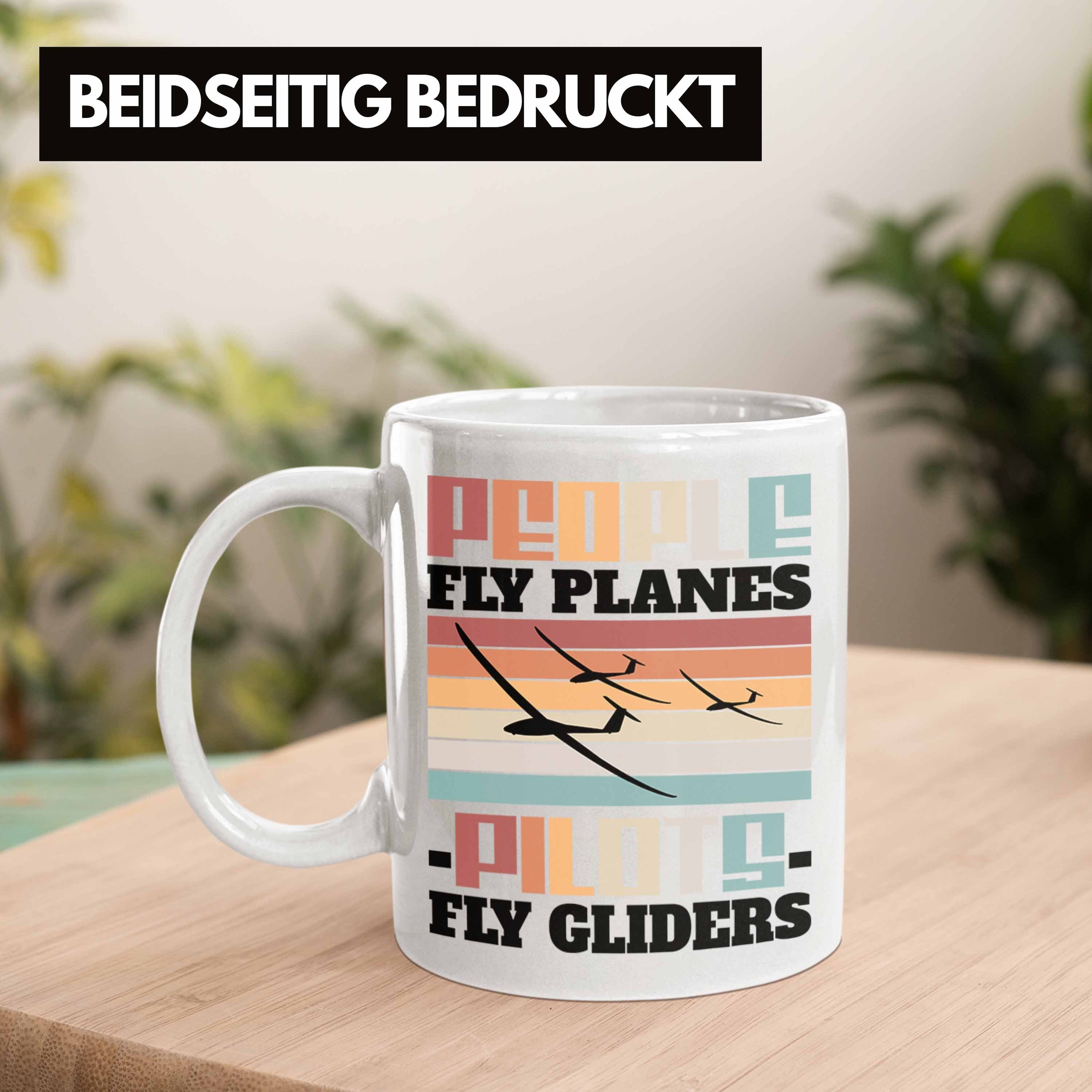 Trendation Tasse Pilots Play Gliders Weiss Segelflieger Segelflugzeug Spruch Seg Geschenkidee