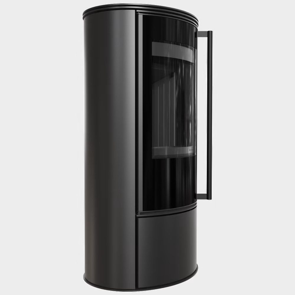 Kratki Kaminofen Kratki PRO Kaminofen ERIK Ø 150 5,5 kW schwarze Brennk. Bauart1, 5,50 kW, Brennkammer schwarz