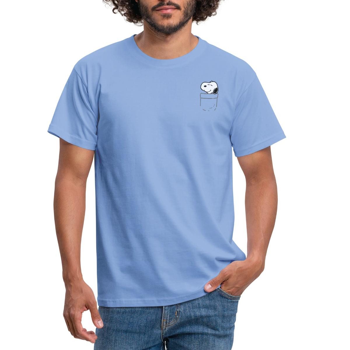 Spreadshirt T-Shirt Peanuts Snoopy In A Pocket Taschen-Design Männer T-Shir günstig online kaufen