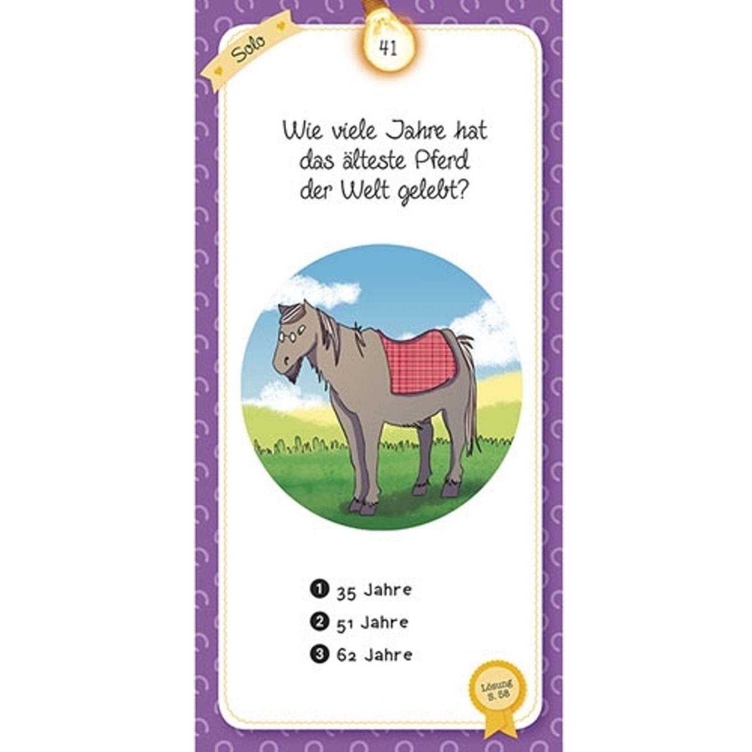 Moses. Verlag Spiel Pferde-Quiz für Kinder – 100 Karten mit Antwortbuch