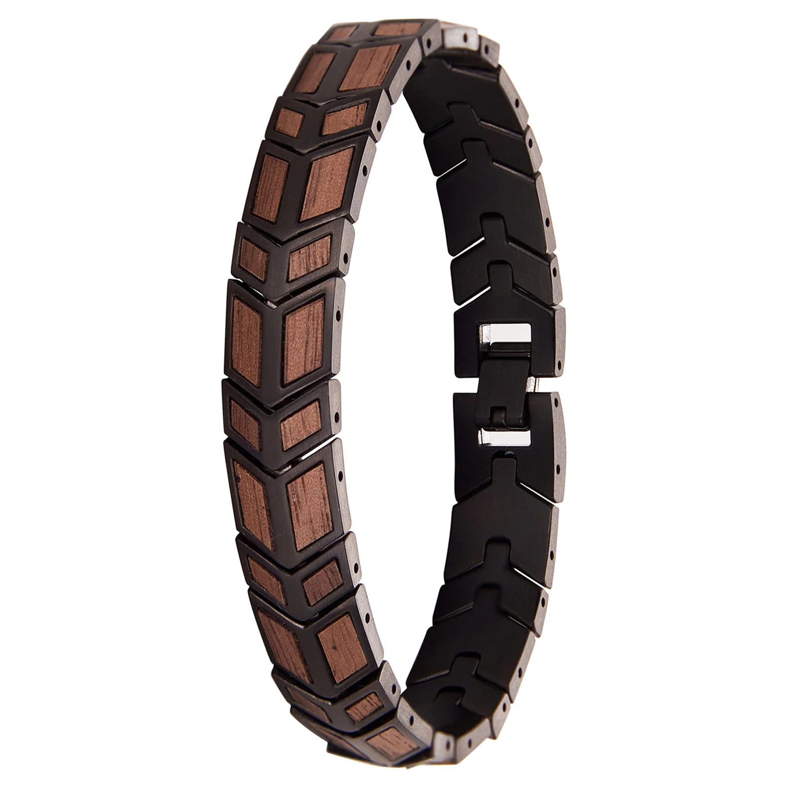 Holztick Bavaria Gliederarmband Nebulus, modern angeordnetes Gliederarmband günstig online kaufen