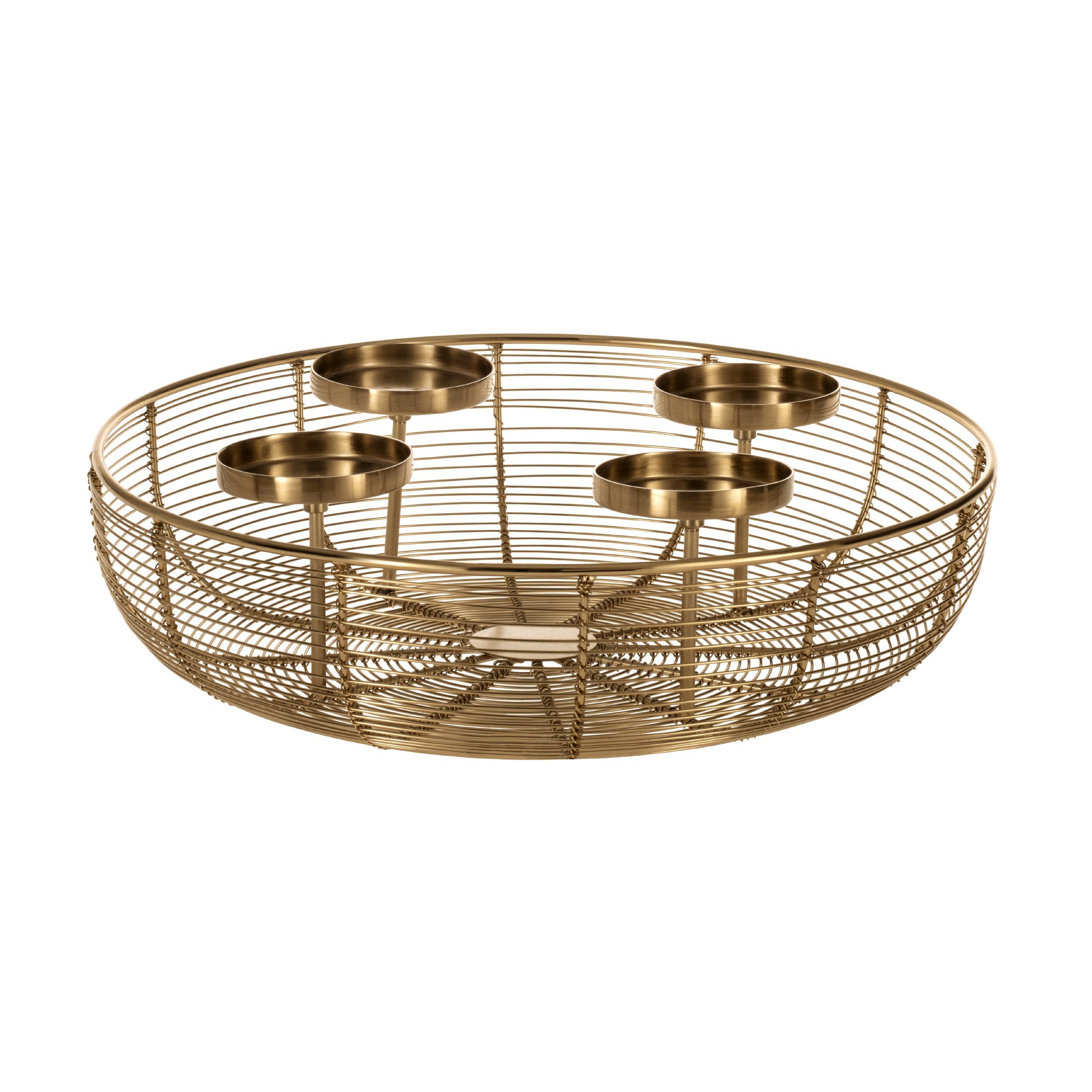 EGLO Living Kerzenständer Hagony, Kerzenständer - H10 x Ø36 cm - goldfarben günstig online kaufen