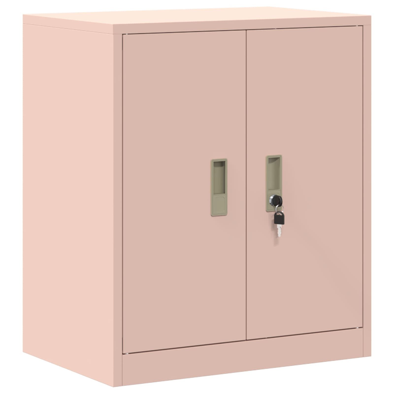 vidaXL Aktenschrank Aufbewahrungsschrank Rosa 60 x 40 x 70 cm Stahl (1-St)