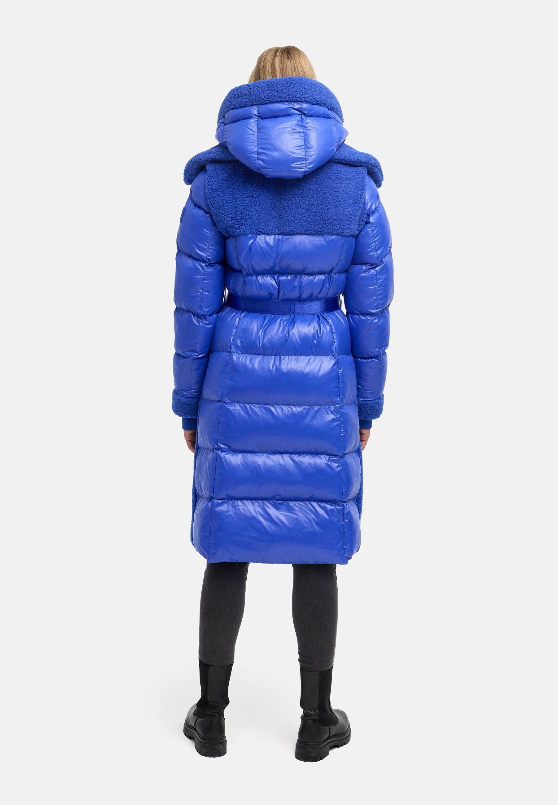 Navahoo Wintermantel Kuscheltraum 14 Modischer Damen Plüschmantel aus angesagtem Materialmix – Bild 2 von 5