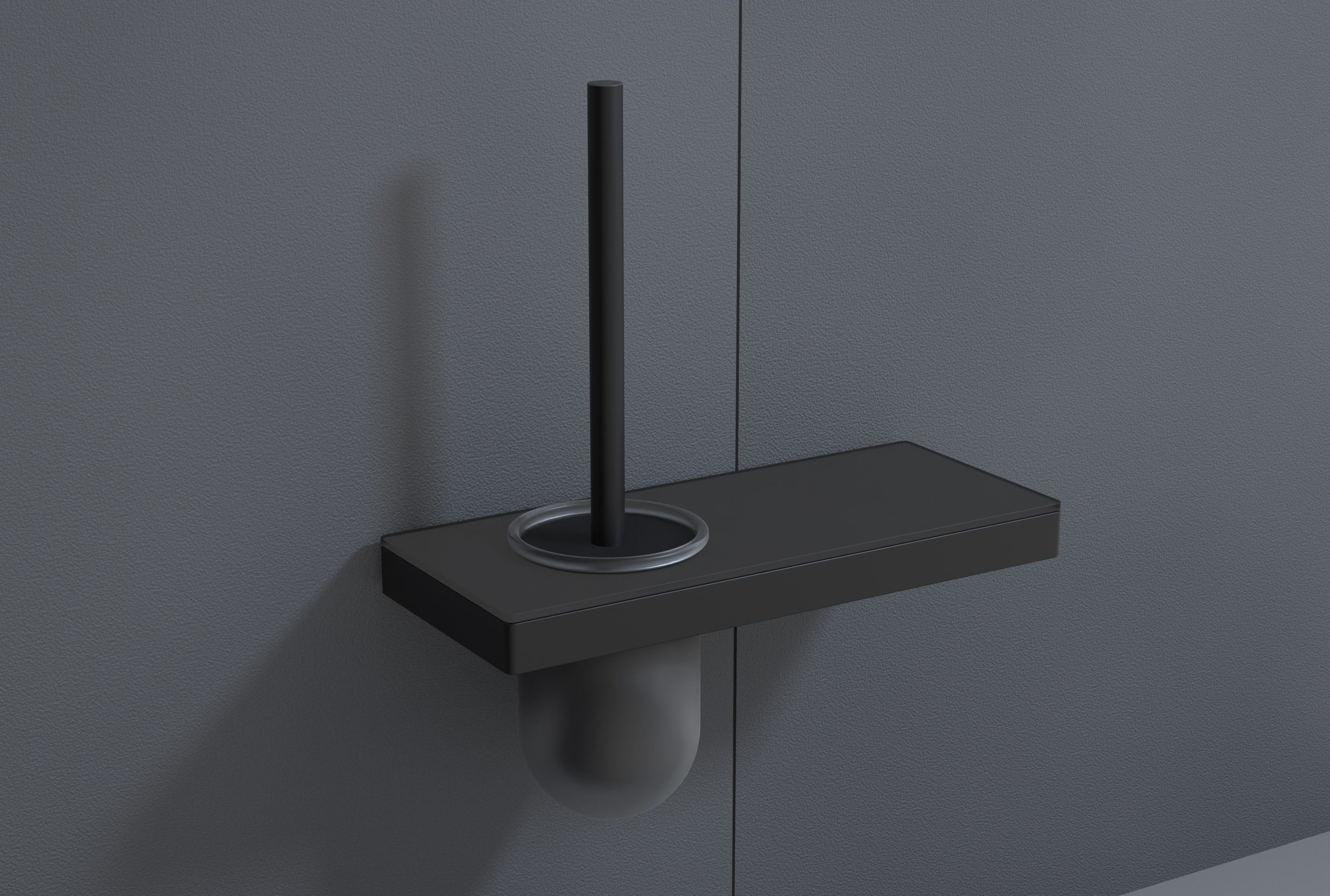 Bernstein WC-Reinigungsbürste G505, aus Edelstahl / mit Ablage aus Glas - Farbe wählbar