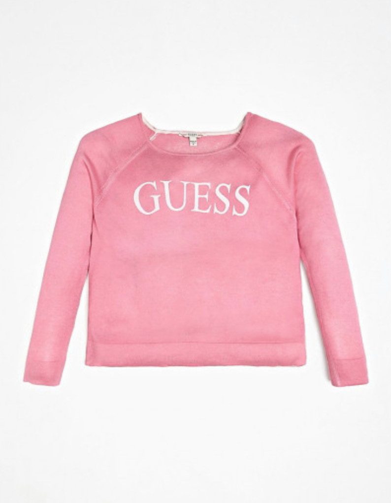 Guess Kids Strickpullover Mädchen Feinstrickpullover aus Viskosemix mit Glanzfaser